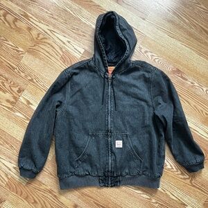 Levi's Potrero Black Denim Hooded Bomber Jacket